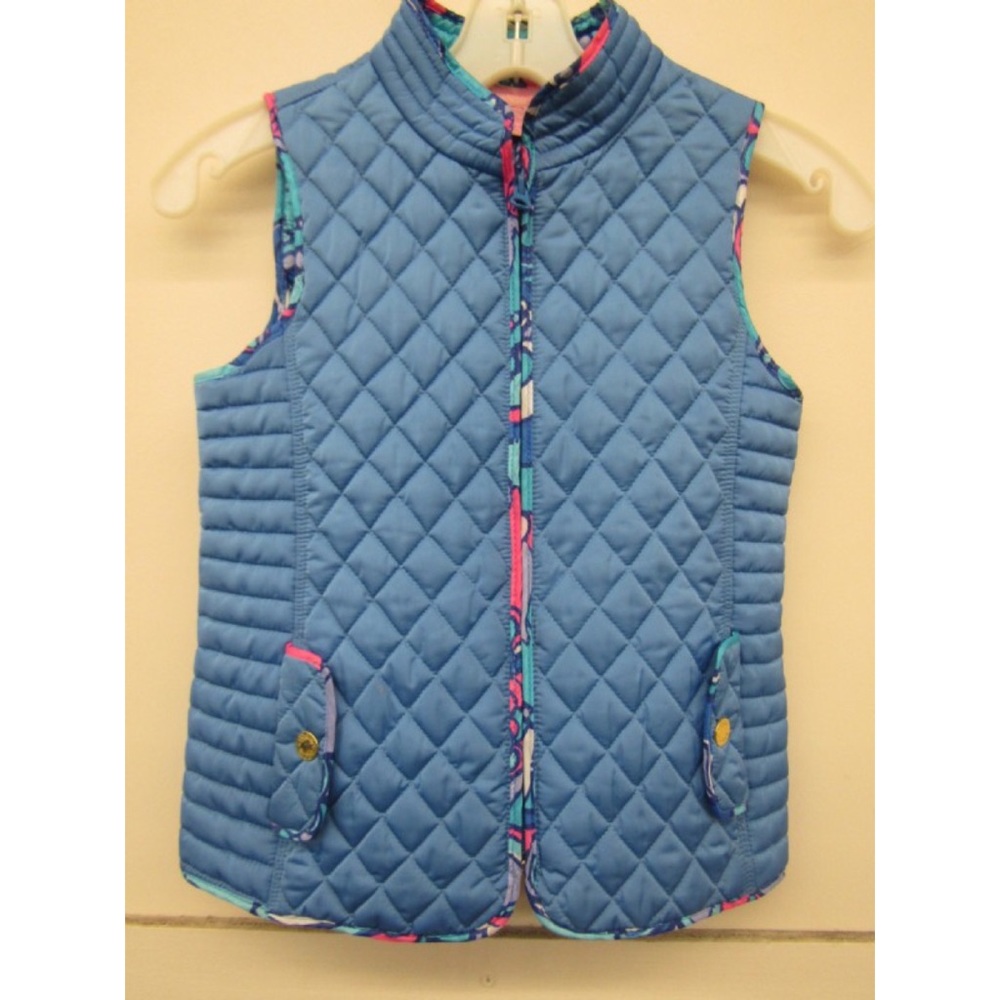 Lilly Pulitzer Girls Blue Vest Size 8 - 10